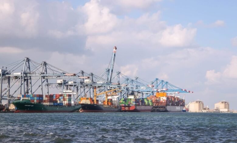 ميناء-دمياط-:-بلغت-حركة-الشاحنات-دخولًا-وخروجاً-بالميناء-6554-حركة 