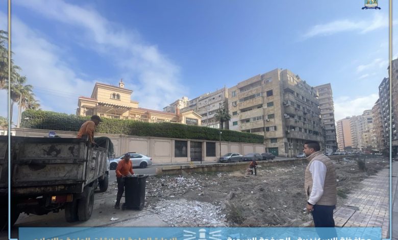 محافظ-الإسكندرية-يكلف-برفع-كافة-المخلفات-بحرم-الترام-من-فيكتوريا-حتى-محطة-الرمل