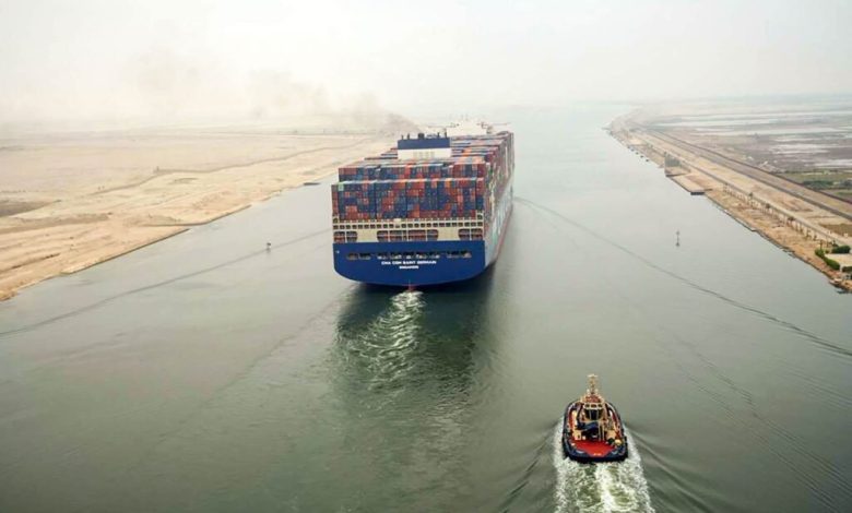 قناة-السويس-تشهد-عبور-سفينة-الحاويات-العملاقة-cma-cgm-saint-germain-لأول-مرة