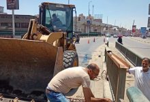 محافظ-الجيزة-يتابع-أعمال-تركيب-الأسوار-الحديدية-المفقودة-بمحور-26-يوليو 