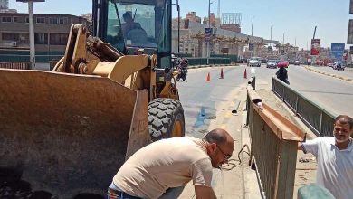 محافظ-الجيزة-يتابع-أعمال-تركيب-الأسوار-الحديدية-المفقودة-بمحور-26-يوليو 